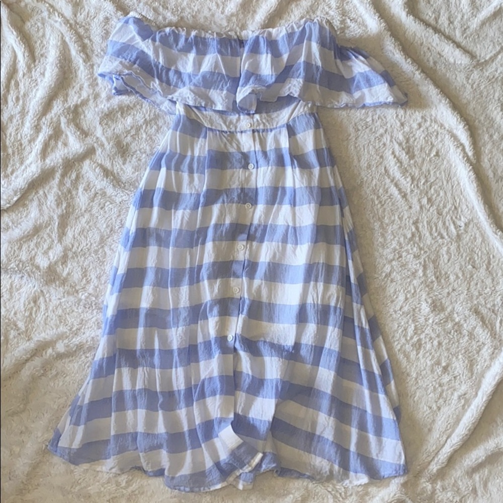 Nautical Blue and White Striped Midi Dress - Picture 9 of 11